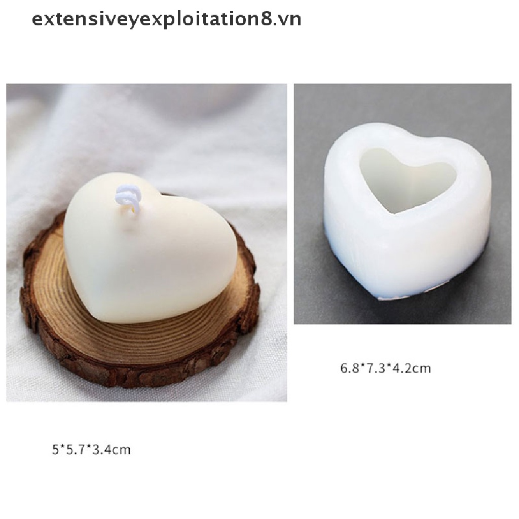 Khuôn Silicon Làm Bánh Hình Trái Tim 3D DIY