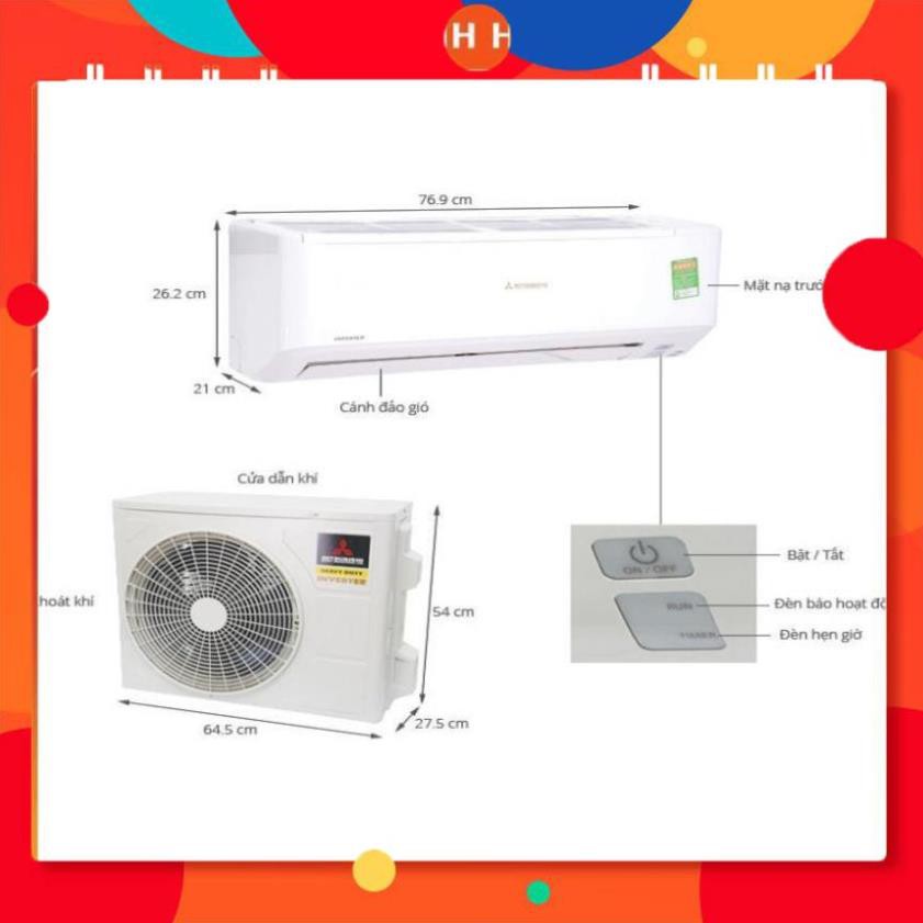 [ FREE SHIP KHU VỰC HÀ NỘI ] Điều hòa Mitsubishi heavy 9000 Inverter 1 chiều R32 SRK/SRC10YXP-W5 24h