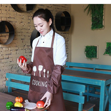 MVP1336 Tạp dề Cooking, có túi đựng và lau tay, làm bếp, pha chế, phục vụ, bán cafe dễ thương, chống thấm nước