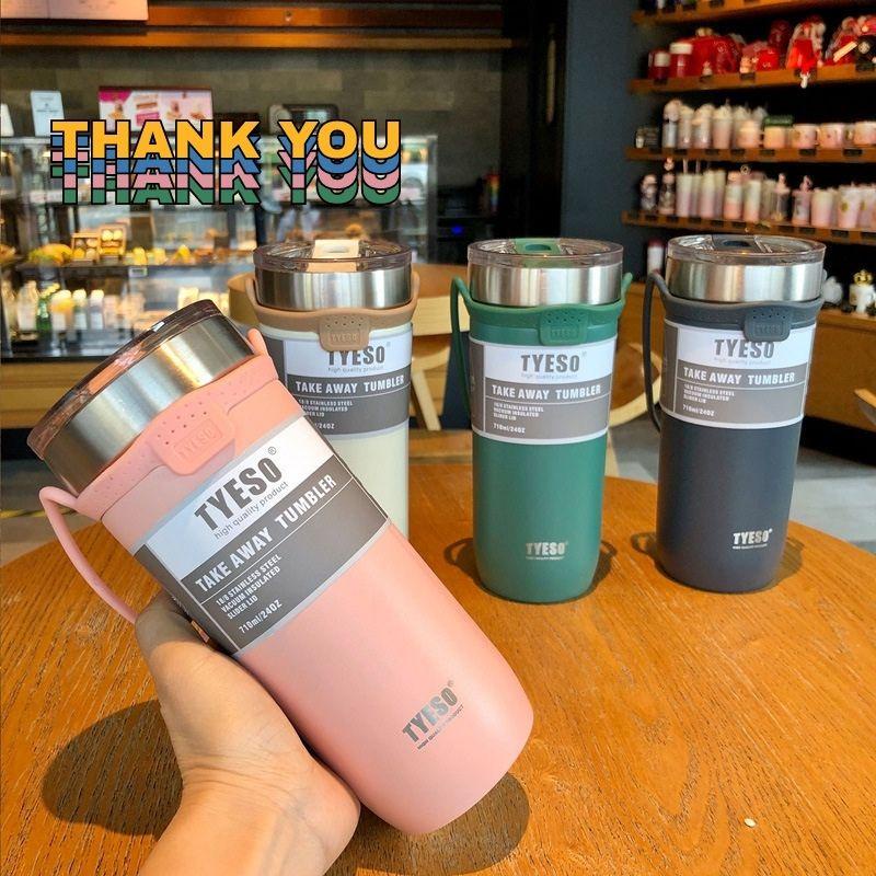 LY GIỮ NHIỆT HÀNG TYESO - CÓ QUAI SILICON XÁCH TIỆN LỢI