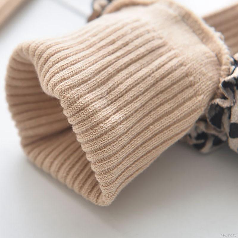 Vớ cotton dài họa tiết da báo xinh xắn dành cho bé gái