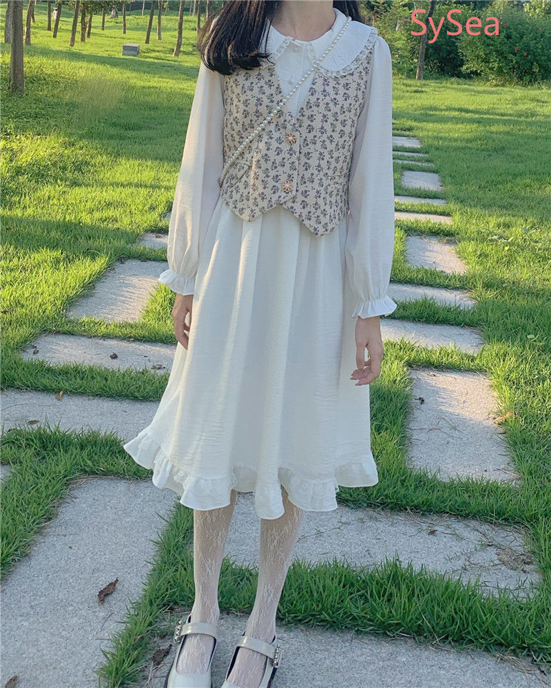 Đầm Dự Tiệc Tay Dài Phong Cách Hàn Quốc Ngọt Ngào Cho Nữ