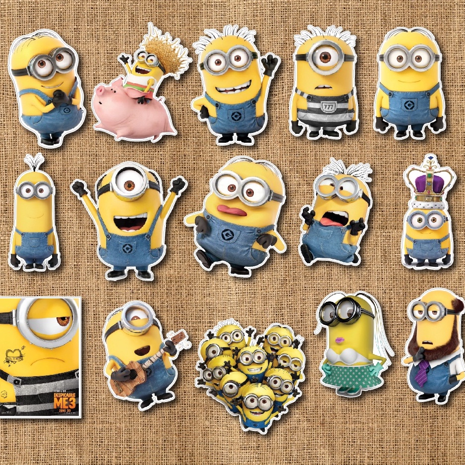 Sticker Minion chống nước sticker dán mũ bảo hiểm, điện thoại, laptop