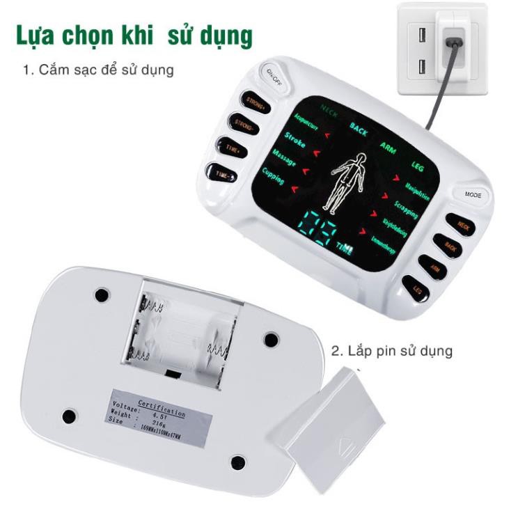 Máy Mát Xa Xung Điện, Máy Massage Trị Liệu 8 Miếng Dán, Máy Xung Điện Trị Liệu