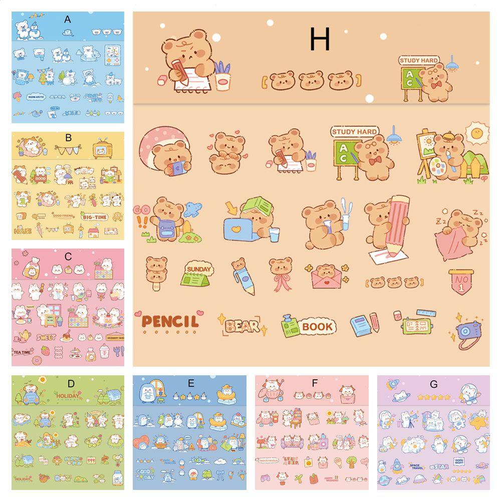 Set 1 / 46 Sticker Hoạt Hình Đáng Yêu Dán Trang Trí Nhật Ký