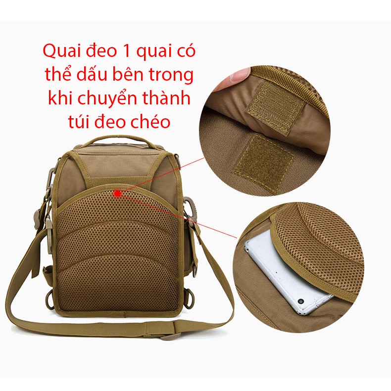 Balo đeo chéo 1 quai thời trang chiến thuật mã 2065