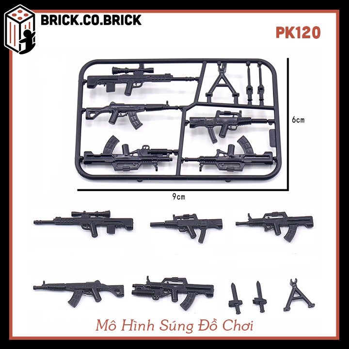 Phụ Kiện MOC Minifigure Army Quân Đội Đồ Chơi Lắp Ráp Vũ Khí Hiện Đại Đồ Chơi PK120
