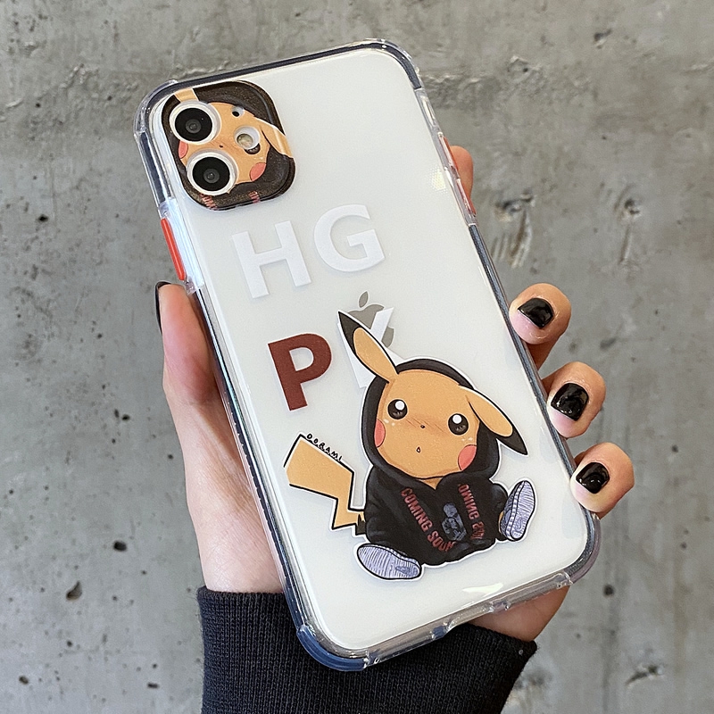 Ốp điện thoại trong suốt họa tiết pikachu cho iPhone 7/8 Plus/X/XS/XR/XS MAX/11/11 PRO/11 Pro MAX/SE2 | BigBuy360 - bigbuy360.vn