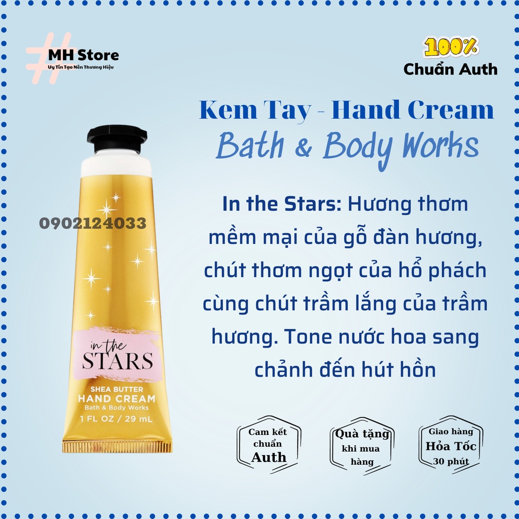 Bộ Sản Phẩm IN THE STAR Xịt Thơm Body Mist, Lotion, Sữa Tắm, Nước Rửa Tay, Kem Tay Bath and Body Works