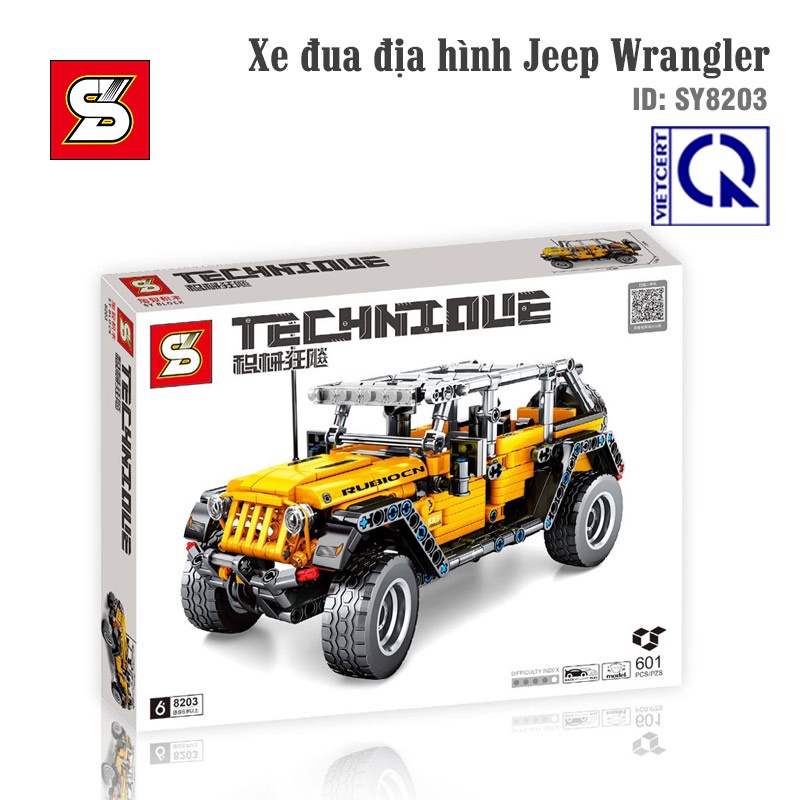 Đồ chơi lắp ráp xe Technic mô hình xe địa hình Jeep Wrangler - SY BLOCK 8203