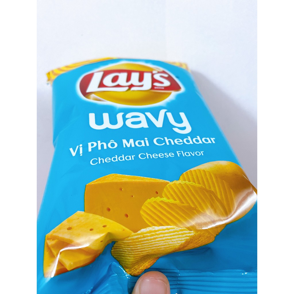 Bánh Snack Lays Vị Phô Mai Cheddar, đồ ăn vặt