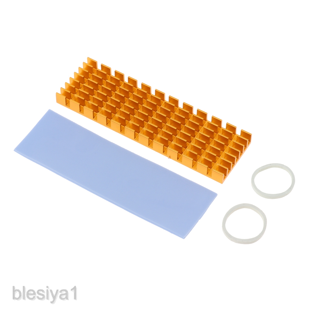 Aluminum SSD Heatsink Hard Disk Heat Sinks Cooler + Silicone Thermal Pad for M.2 NVMe PCIE 2280 Solid State Drive Gold | BigBuy360 - bigbuy360.vn