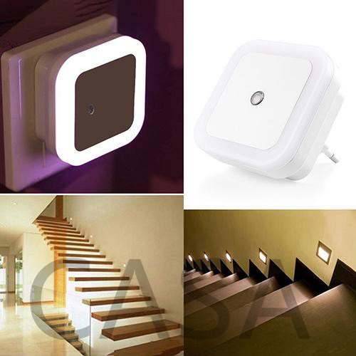 Đèn Ngủ Vuông Cảm ứng/Đèn Tường LED Với Cảm Biến Ban đêm Tự động