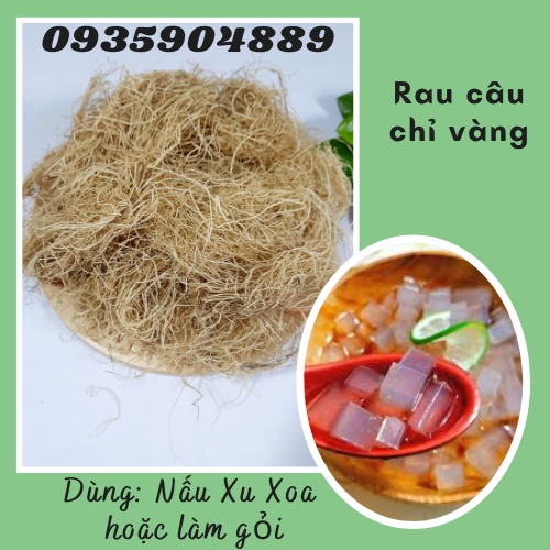 [Mã GROSALE2703 giảm 8% đơn 250K] [1 ký ] Rong câu chỉ vàng (rau câu chỉ vàng) - Rong Biển làm Xu Xoa