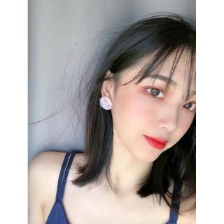 Earrings female cubes retro style