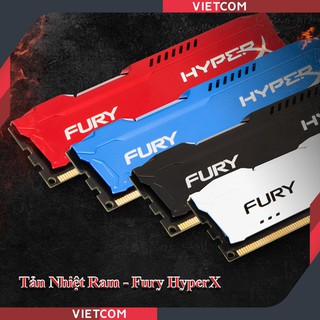 Tản Nhiệt Ram Fury HyperX - RAM DDR2, DDR3, DDR4 - Chất liệu nhôm, khắc Logo chữ nổi - Tặng kèm 2 miếng dán