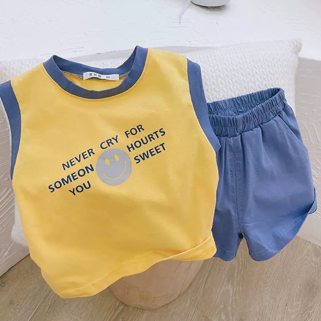 Bộ Sát Nách Never Cry Cho Bé Trai, Bộ Sát Nách Chất cotton Cao Cấp Cho Bé Từ 7-28kg - LILA KIDS