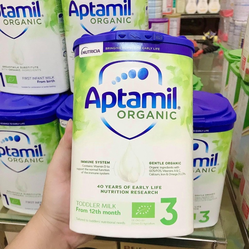 Sữa Aptamil Organic Anh hộp 800g bổ sung chất dinh dưỡng cho trẻ số 1 2 3 - Mẹ Rofi