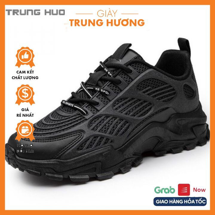 [BÁN LỖ LẤY ĐÁNH GIÁ 5 SAO] Giày Thể Thao Nam,Giày Sneaker Màu Đen - Hàng Chính Hãng CAO CẤP Trung Hương B74 fullbox