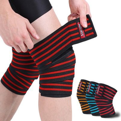 Băng Quấn Đầu Gối Tập Gym Aolikes Chính Hãng Dài 180cm  cao cấp tập tạ-05