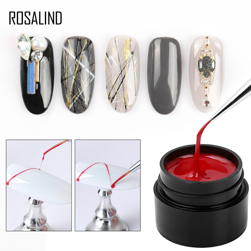 Rosalind Móng Tay Nghệ Thuật 5ml Nhện Gel DIY Thiết Kế Móng Tay Điểm Để Dòng Vẽ Và Tranh Trang Trí Kéo Lụa Nhện Gel