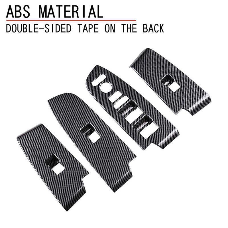 Miếng Dán Bảng Điều Khiển Nâng Cửa Kính Họa Tiết Sợi Carbon Cho Honda HRV HR-V Vezel 2021 2022