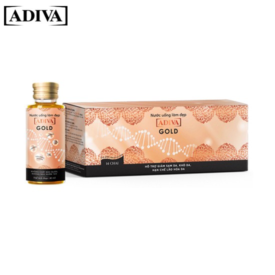 Nước uống làm đẹp Collagen Gold ADIVA (14 lọ x 30ml/Hộp) - Quà tặng 3 lọ Collagen Gold Adiva