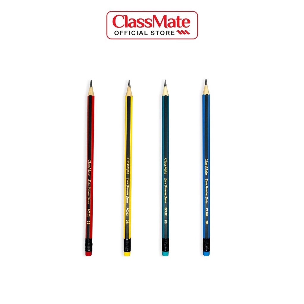 Bút Chì Gỗ Có Tẩy 2B CLASSMATE - 1 Chiếc - Nét Bút 0.5mm, Ngòi Chắc Chắn, Dùng Để Vẽ Tranh, Luyện Chữ Cho Bé CL-PC202