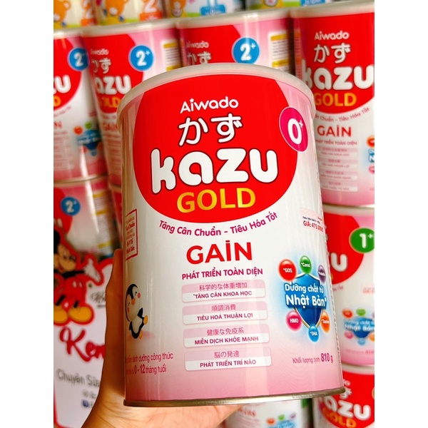 Sữa Bột Kazu Gold Gain 2+ 810g [Date mới nhất]