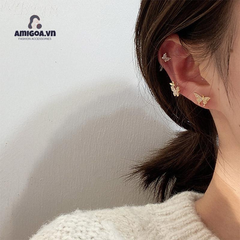 ✨✨Hoa Tai Hình Bướm Đính Đá Phong Cách Hàn Quốc Cho Nữ