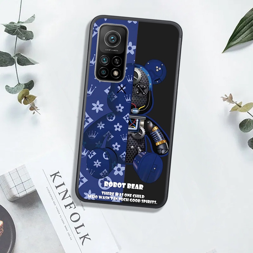 [HOT]ỐP  XIAOMI REMDI 10 - REDMI NOTE 10 4G - REDMI NTOE 10 5G , In Hình Gấu Robot họa tiết L-V màu sắc cực đẹp.
