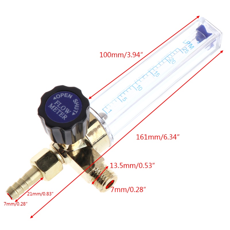 Đồng Hồ Đo Lưu Lượng Khí Gas Argon / CO2 0.35 MPA 0-25MPa