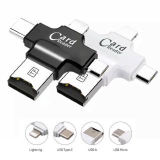 Đầu Đọc Thẻ Nhớ 4 Trong 1 Cổng Lightning Type-C TF/SD Cho Android Iphone