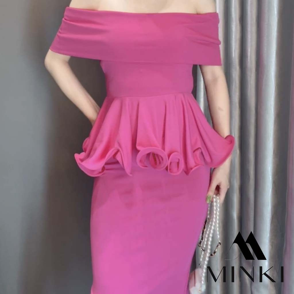 SET HỒNG SEN TRỄ VAI CHÂN ZIP DÀI SIÊU HOT - CHẤT LIỆU CAO CẤP - MÀU HỒNG BÁNH BÈO