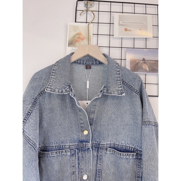 Áo Khoác Jean Nữ Túi Ngực 2 Bên - Freesize (Ảnh shop tự chụp)