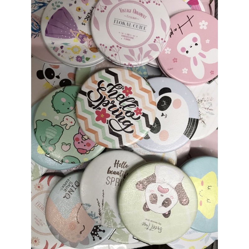 Gương 2 mặt mini  bỏ túi cute