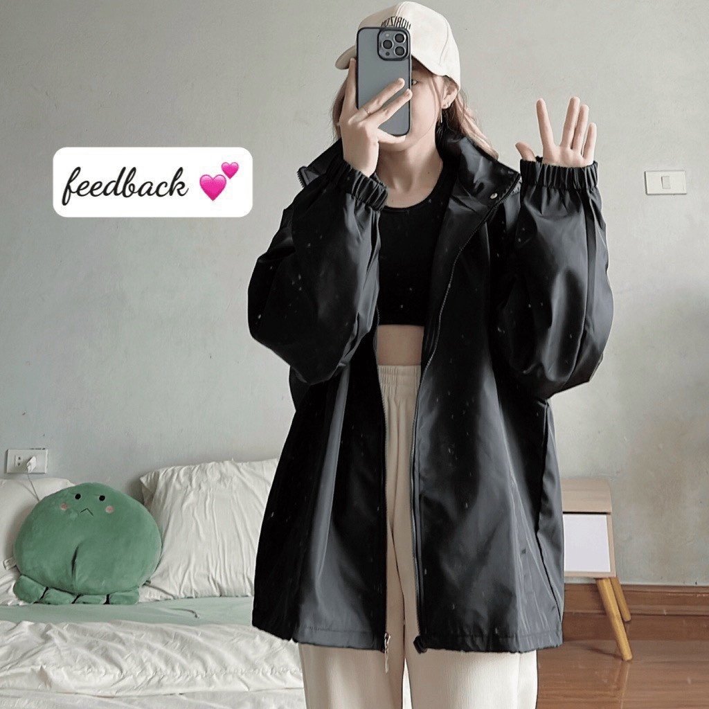Áo Khoác Dù Nữ 2 Lớp Nón Rời in Logo Đẹp Form Rộng Che Nắng Chắn Gió Tốt Mặc Thoáng Mát NEW UNISEX