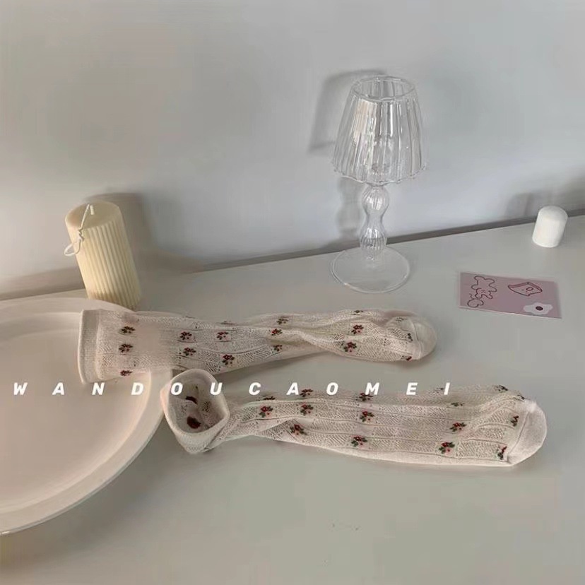 Vớ lưới cổ cao họa tiết dễ thương nhiều kiểu tùy chọn cho nữ