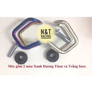 Móc treo đồ xe máy, móc khóa treo đồ chữ u titan và chữ u inox, phụ kiện xe máy