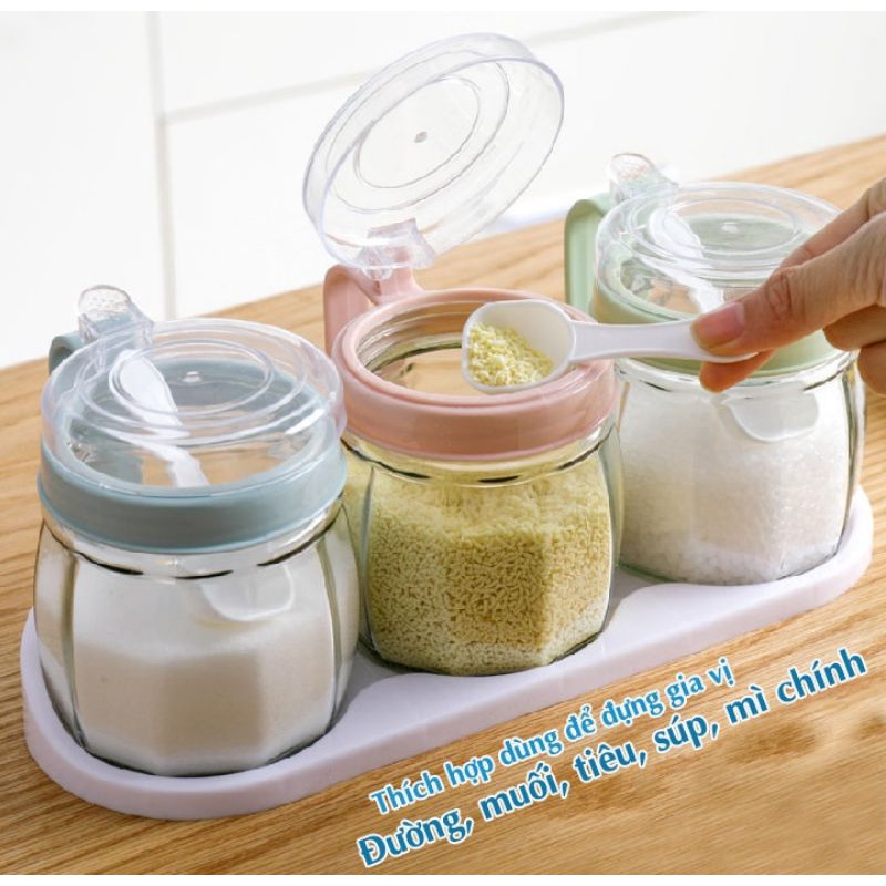 Bộ 4 lọ đựng gia vị nhựa Việt Nhật