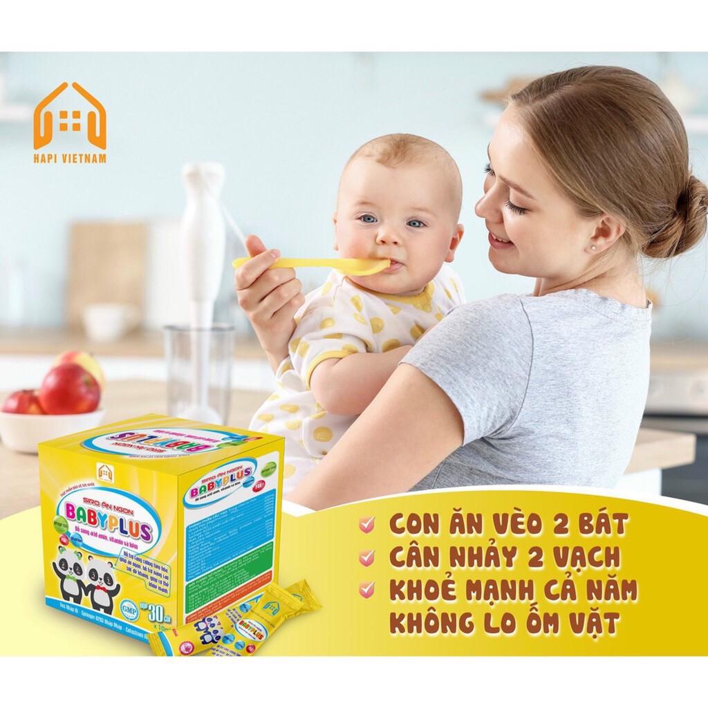 BABYPLUS - Siro Ăn Ngon Giúp Bé Hết Biếng Ăn, Tiêu Hoá Tốt, Tăng Cân Tự Nhiên, Táo Bón, Tăng Đề Kháng (baby plus)