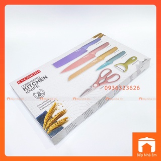 Bộ Dao Lúa Mạch Kháng Khuẩn EVCRIERH 6 Món Tiện Dụng