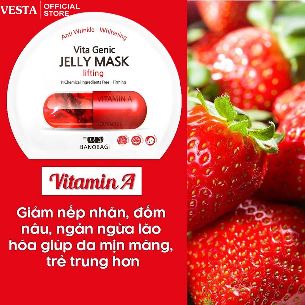 Hộp 10 Mặt Nạ Giấy Banobagi Jelly Vita Genic Mask Viên Thuốc Bổ Sung Vitamin Thần Thánh 30ml/Miếng | BigBuy360 - bigbuy360.vn