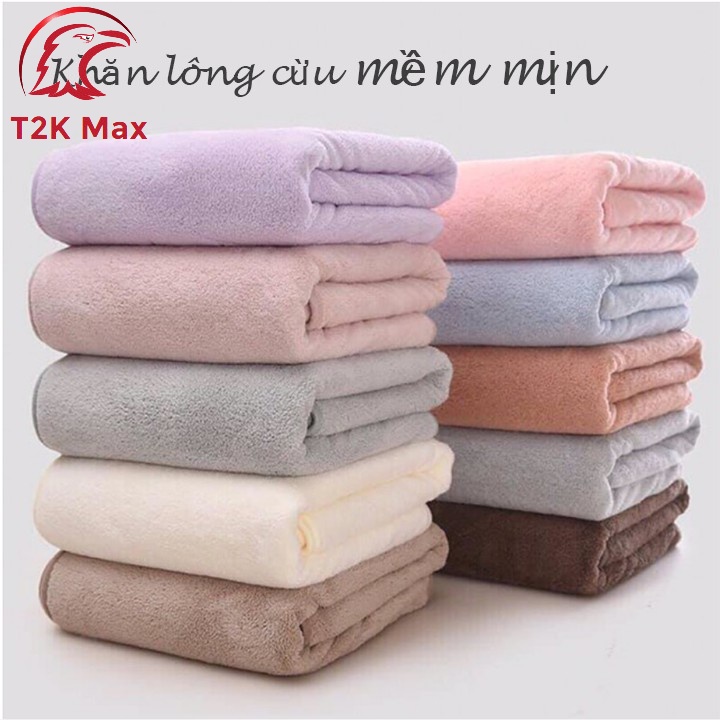 Khăn tắm lông cừu hàn quốc chất bông siêu mềm mịn siêu thấm chất cotton thấm nước cực nhanh cao cấp 70x140cm