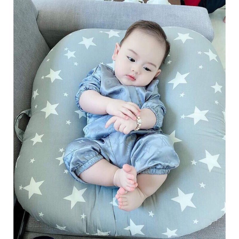 Gối Chống Trào Ngược Và gối ôm cho bé(combo Tặng kèm gối)vải cottong 100%