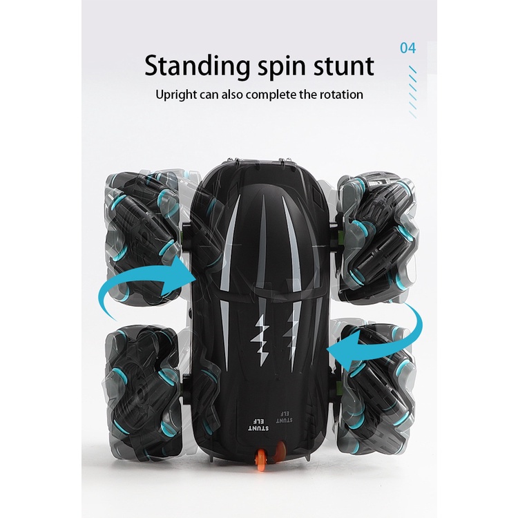 Đồ Chơi Xe Hơi Điều Khiển Từ Xa Xoay 360 Độ ° Đèn Xoay Chiếu Sáng Có Thể Sạc Lại Dành Cho Xe Đua