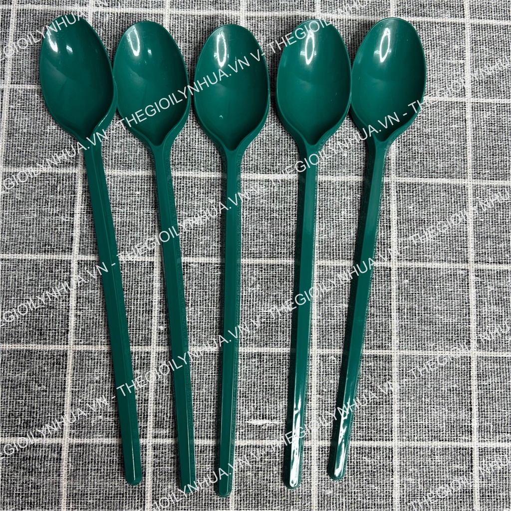 Thìa nhựa cao cấp, muỗng nhựa trà sữa, thìa nhựa cán dài 20cm dùng cho ly nhựa 700ml, 800ml, 1000ml