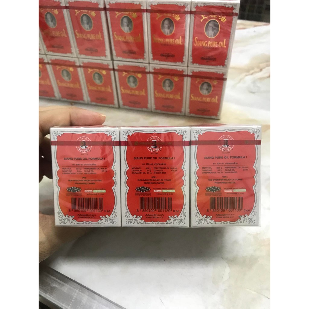 DẦU GIÓ ĐỎ THÁI LAN SIANG PURE OIL F1 HIỆU ÔNG GIÀ 3 MIL