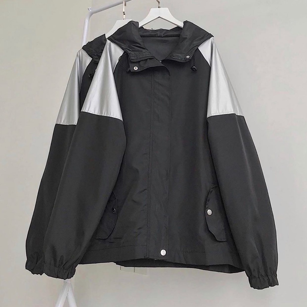 Áo Khoác Dù Nữ Tráng Bạc JEM CLOSET Chất Siêu Nhẹ Unisex Style Cá Tính 1564