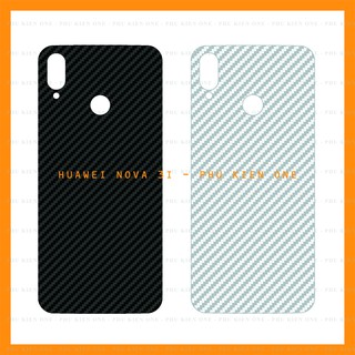 Decal dán lưng Huawei Nova 3i/ Nova 3e vân carbon 3D